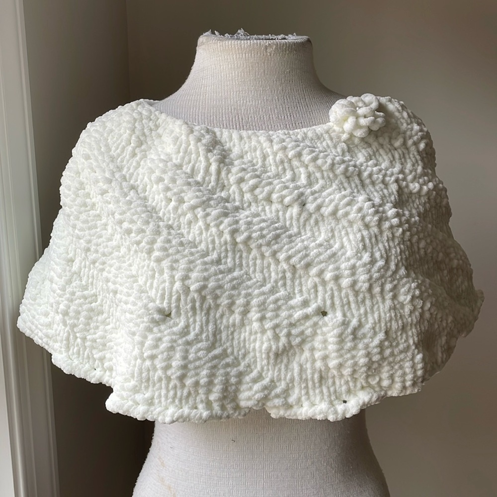 Hand knitted cape